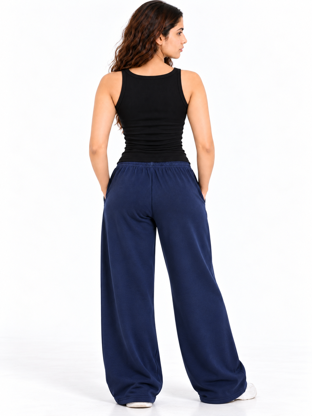 PREFIT Women's Wide-Leg Lower with Drawstring – Navy – view 1