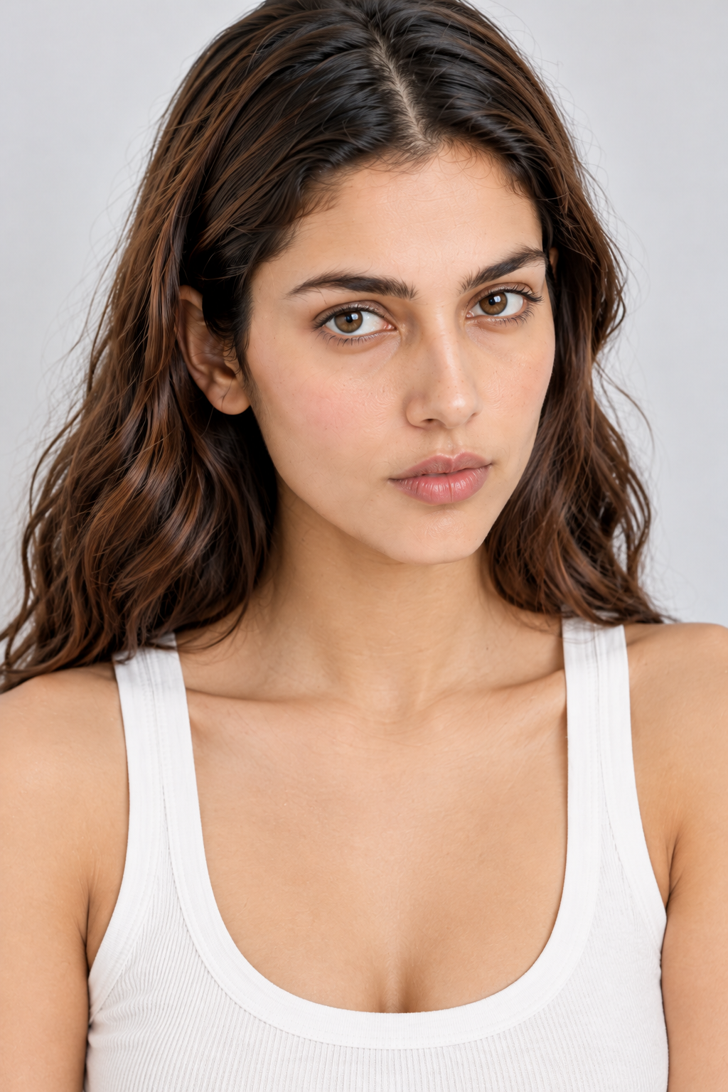 PREFIT women's ribbed crop tank top, off-white – view 2
