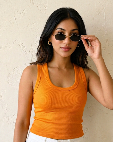 Prefit Women's Premium Ribbed Tank Top – Scoop Neck Cotton Sleeveless Top