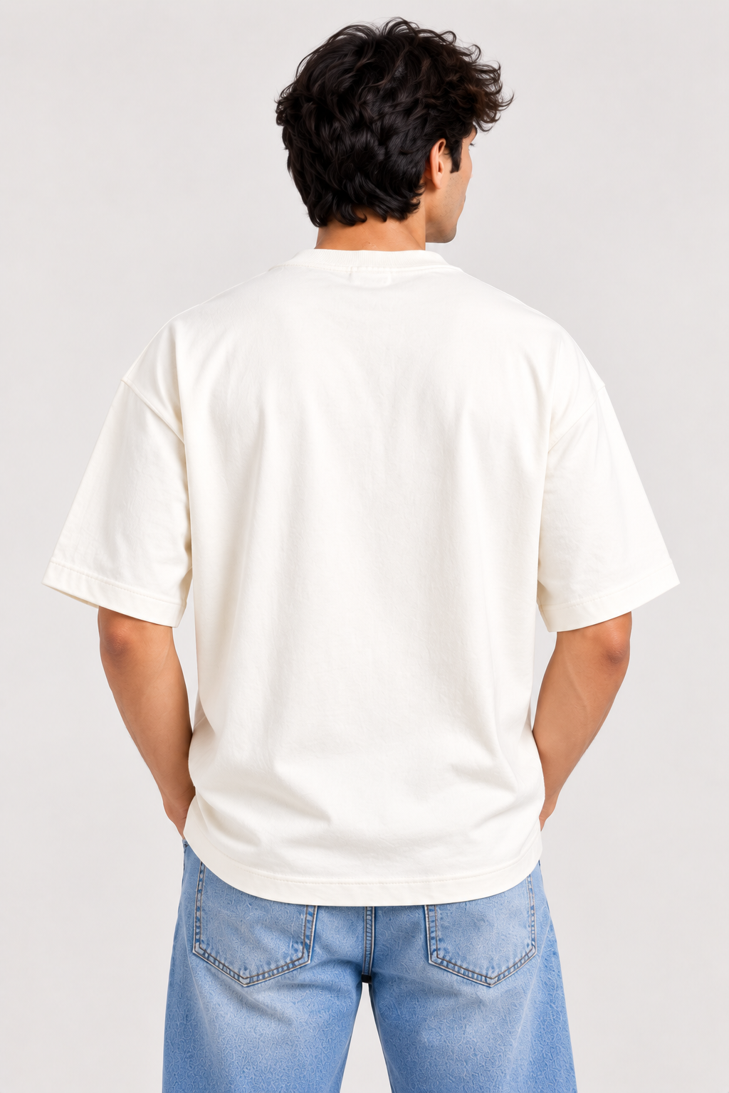 PREFIT oversized drop shoulder t-shirt, off white – view 2