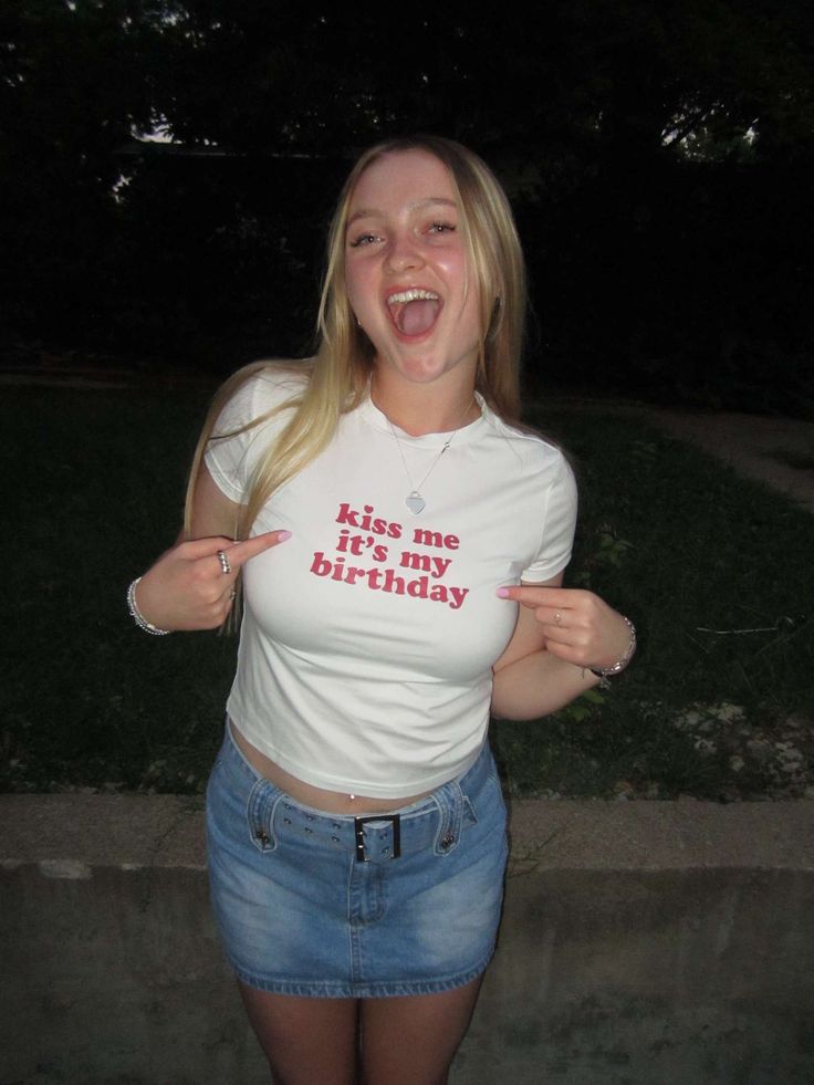 Kiss Me It's My Birthday Baby Tee