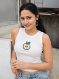 Emerald Apple Luxury Embellished Tank – Beaded Crop Top for Women
