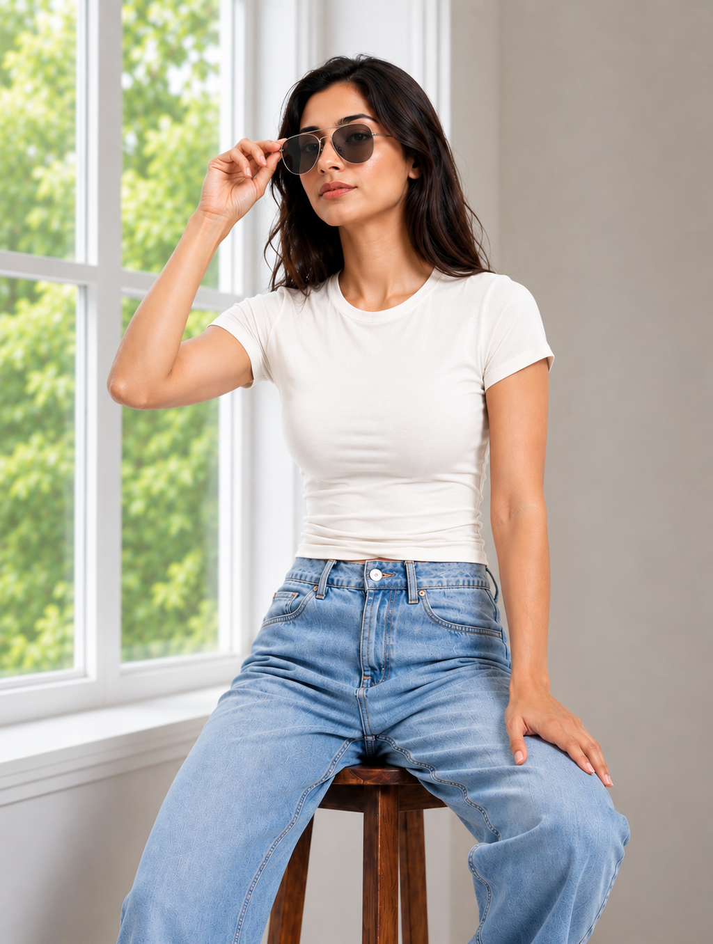 Prefit Women's Premium Baby Tee – 240 GSM Gold Finish Terry Lycra Luxury T-Shirt