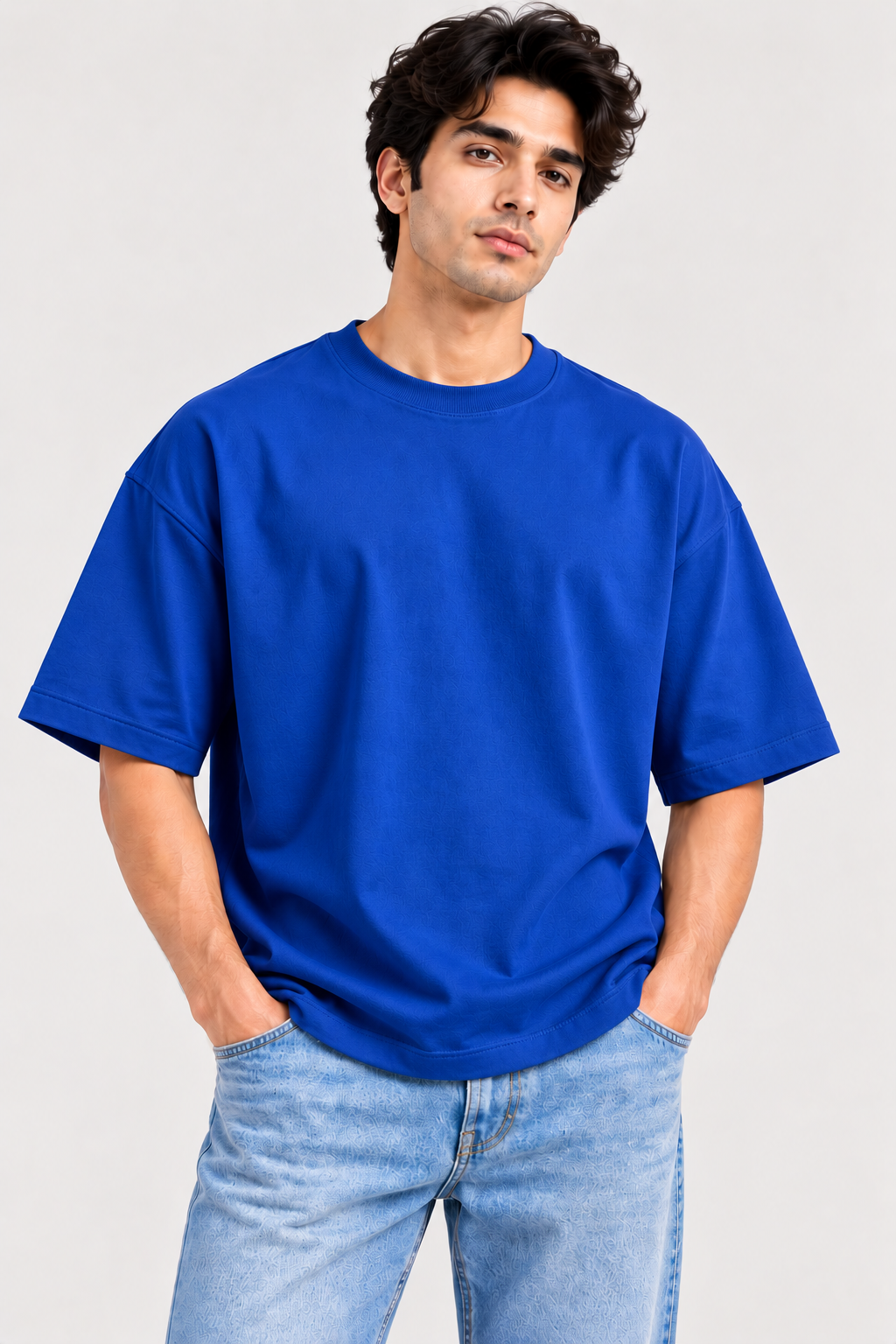 PREFIT oversized drop shoulder t-shirt, royal blue