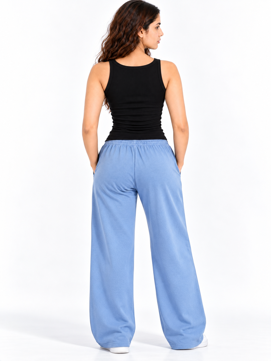 PREFIT Women's Wide-Leg Lower with Drawstring – Sky Blue – view 1