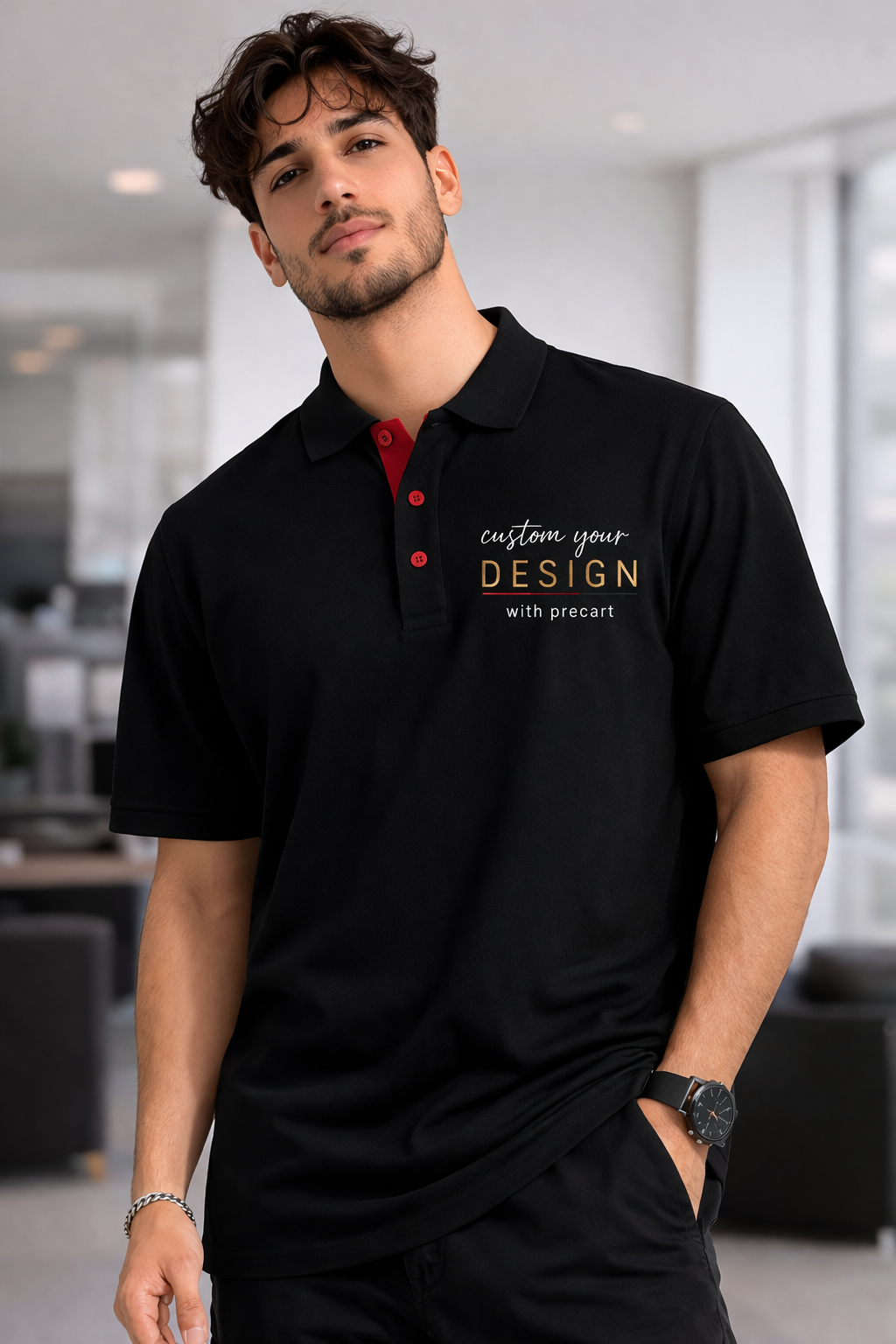 Signature Custom Polo Tee - Navy Blue