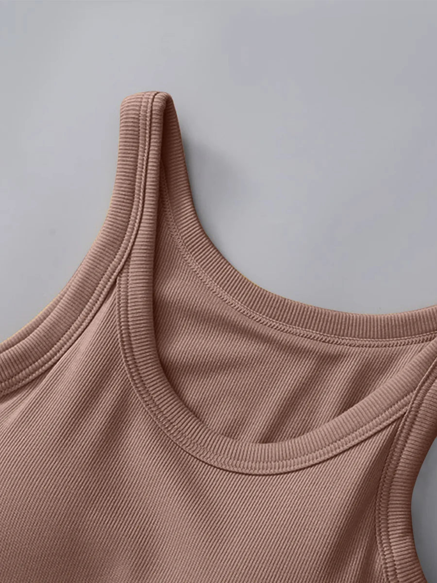 Ribbed Padded Tank Top