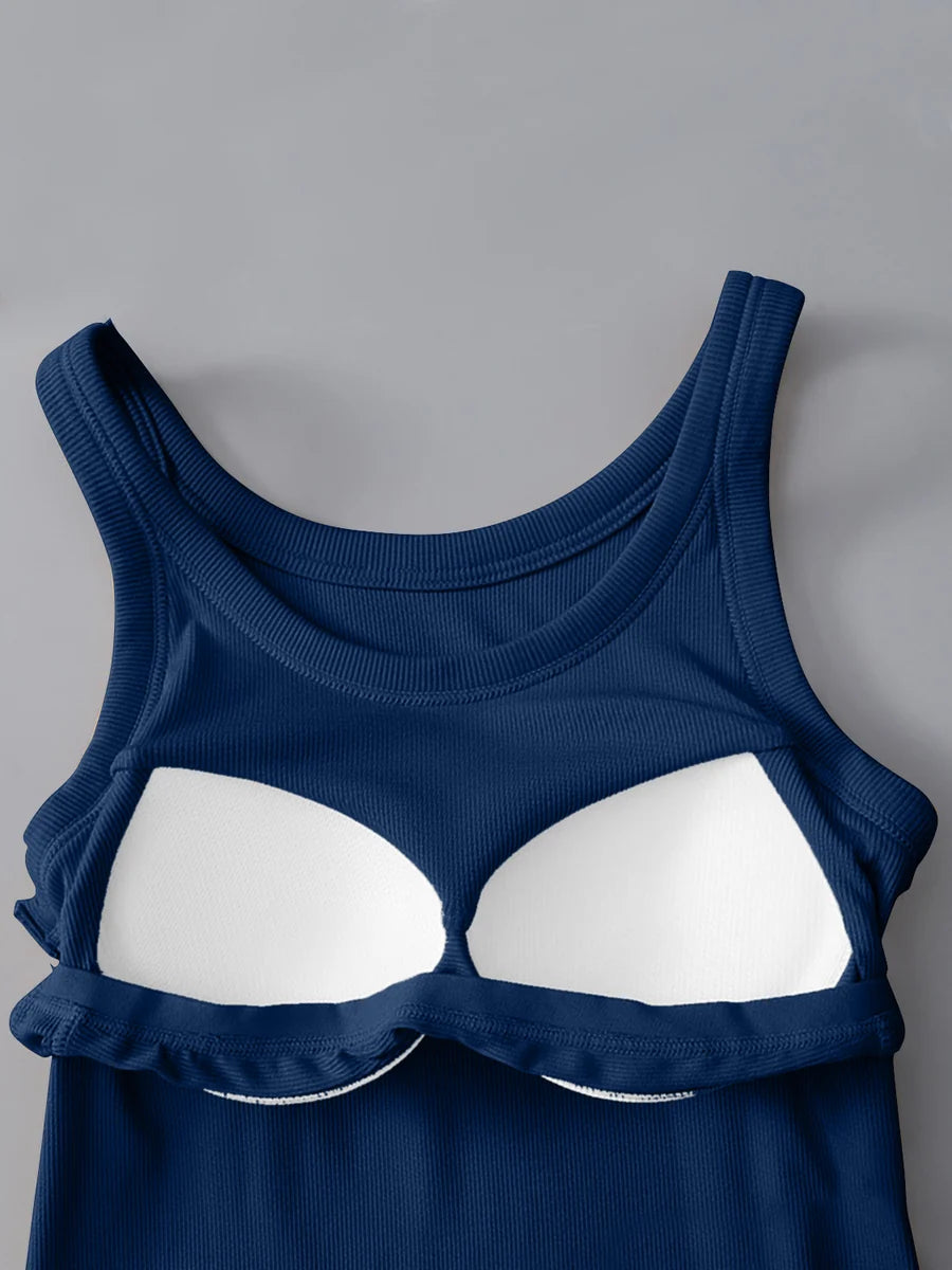 Ribbed Padded Tank Top