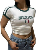 Prefit Women's Mexico Printed Baby Tee