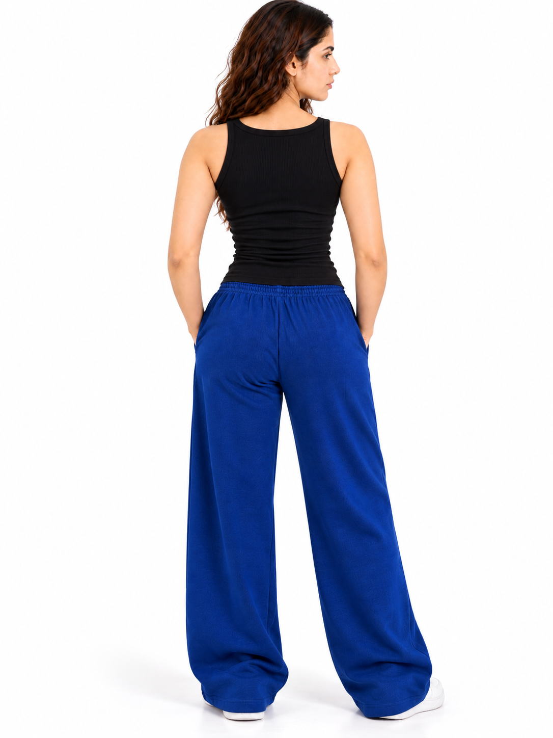 PREFIT Women's Wide-Leg Lower with Drawstring – Royal Blue – view 1