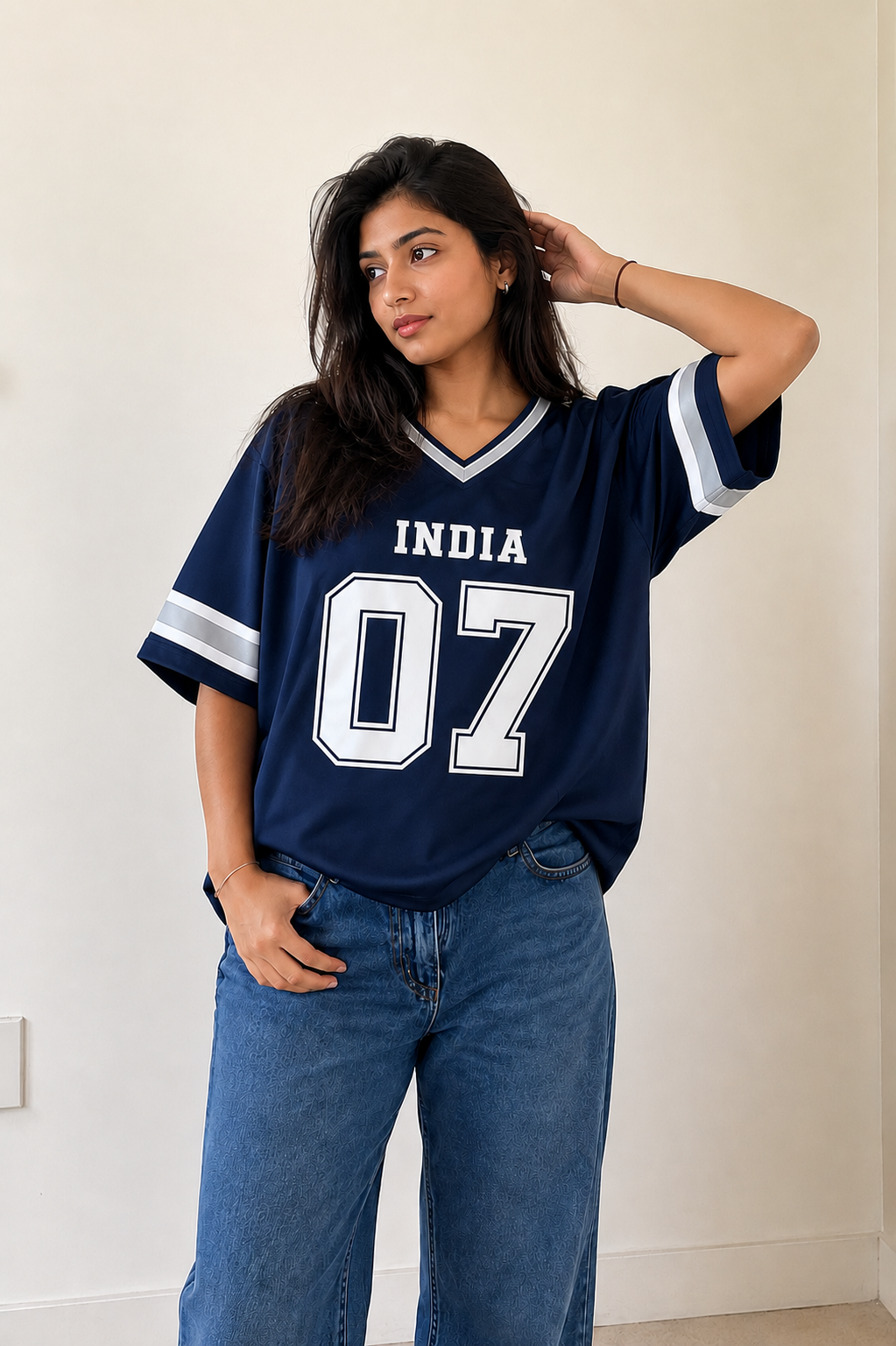 INDIA 07 Oversized Sports Jersey