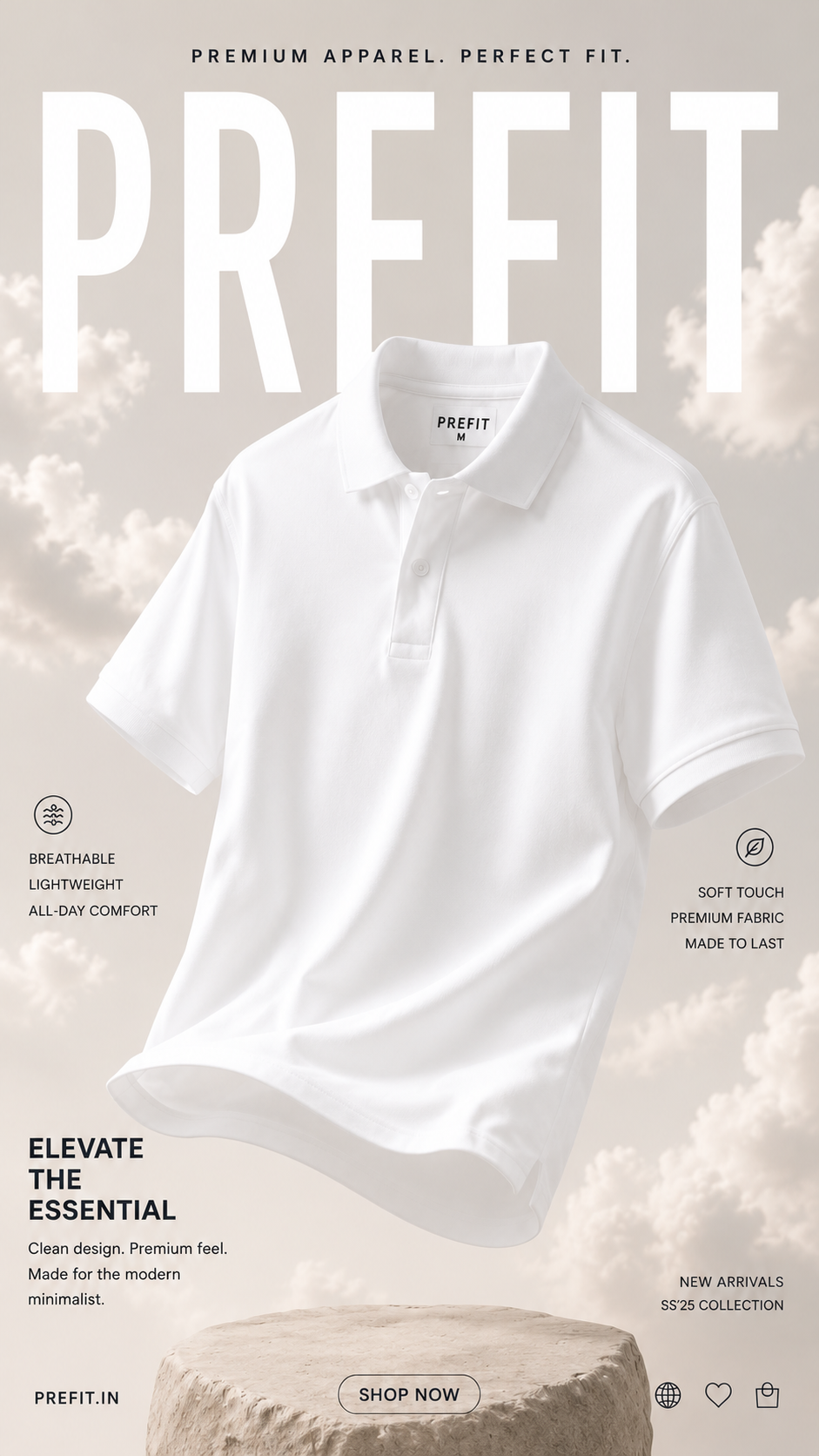 PREFIT Classic Polo - White
